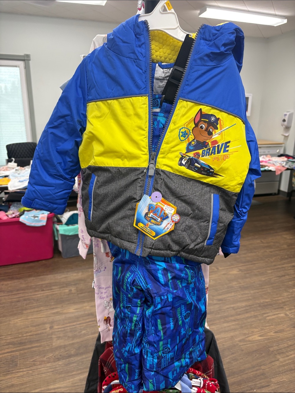 Paw Patrol Blue, Yellow & Gray "Brave Pup" Winter Jacket with Graphic
